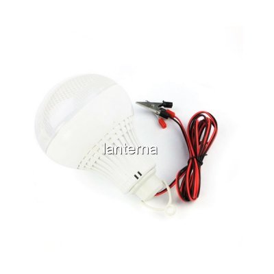 Bec LED 7W 12V Cablu si Clesti Baterie Auto Glob Mat Plastic ONIC XXM