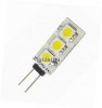 Bec Economic cu 6 LED SMD tip Bulb G4 1W Lumina Alba Rece